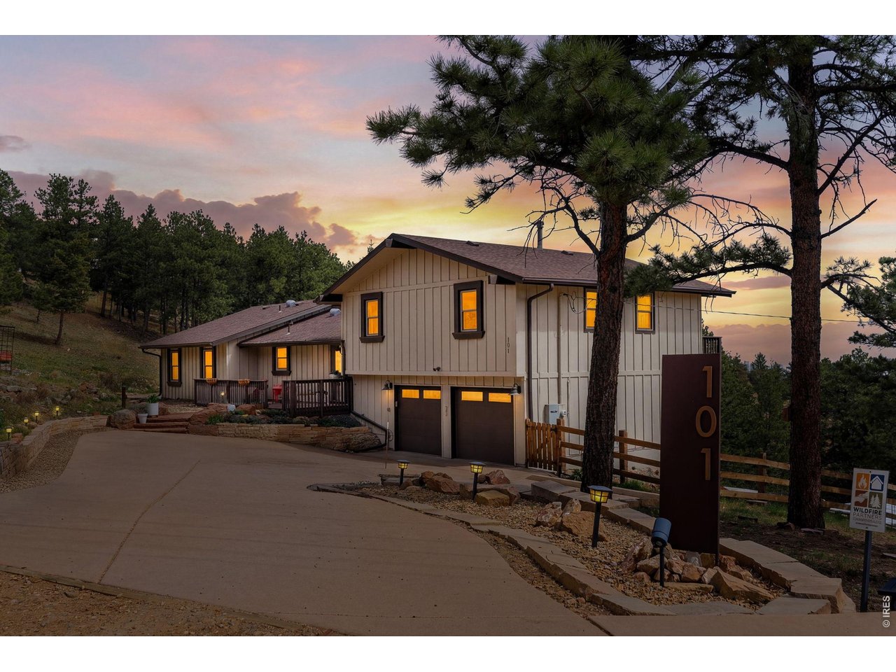 101 Canon View Road Boulder, CO 80302 - Photo 2 of 49 Curb appeal, mountain charm, and views to match- added bonus- a concrete driveway!