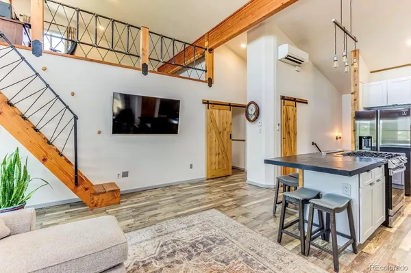 a view of a living room