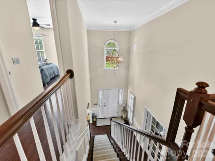 a view of an entryway with a window