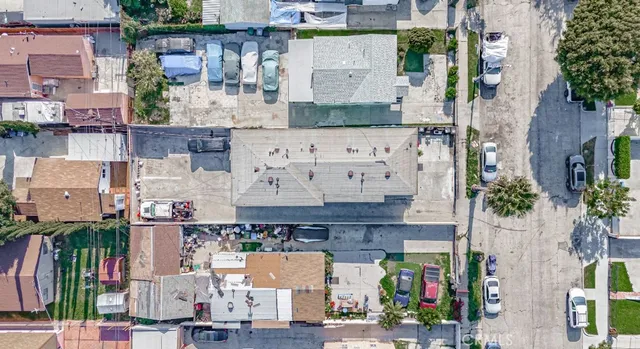 an aerial view of multiple house