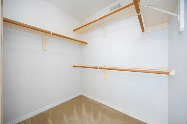 a view of small space with racks on the wall