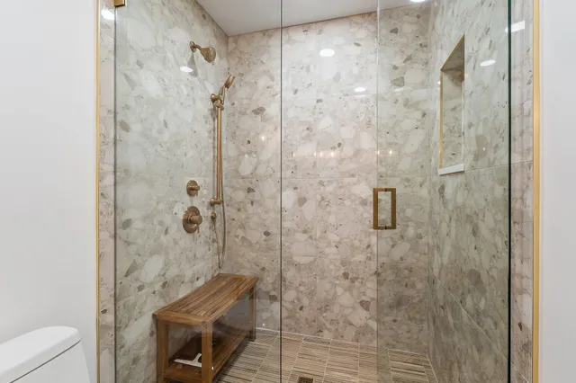 a view of an empty room and storage