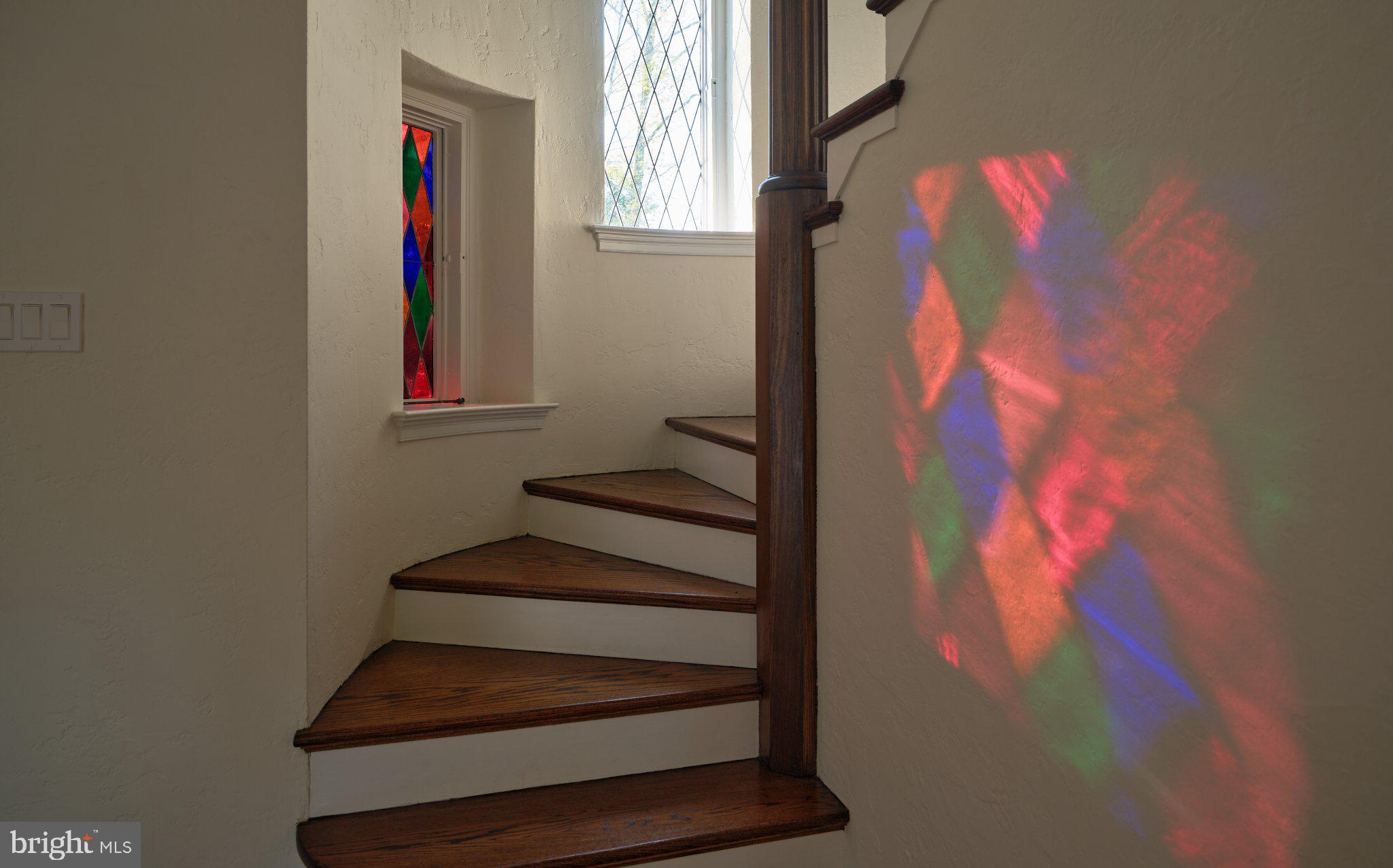617 Harriton Road Bryn Mawr, PA 19010 - Photo 12 of 34 Colorful light dances on stairs.