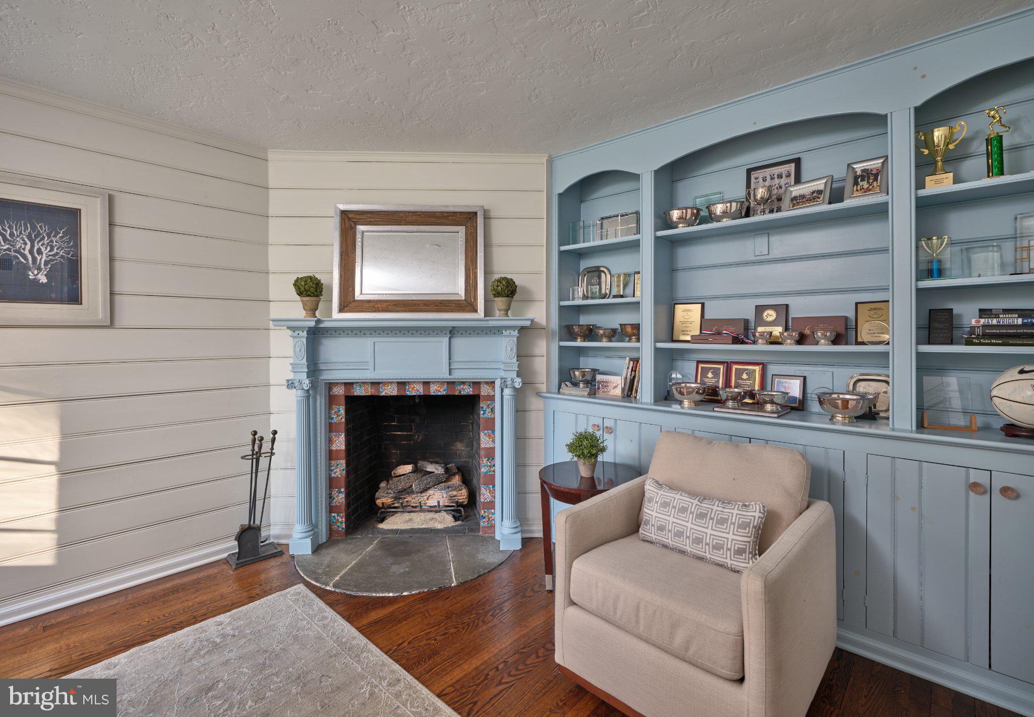 617 Harriton Road Bryn Mawr, PA 19010 - Photo 9 of 34 Charming living space with cozy fireplace.