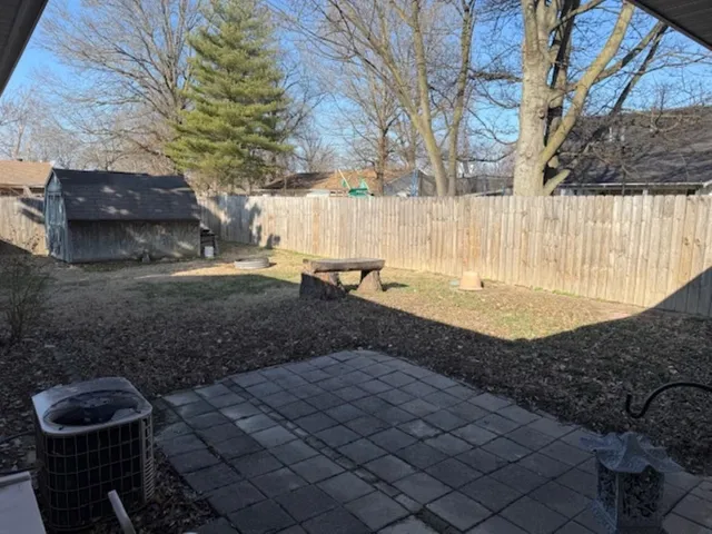 a backyard of a house