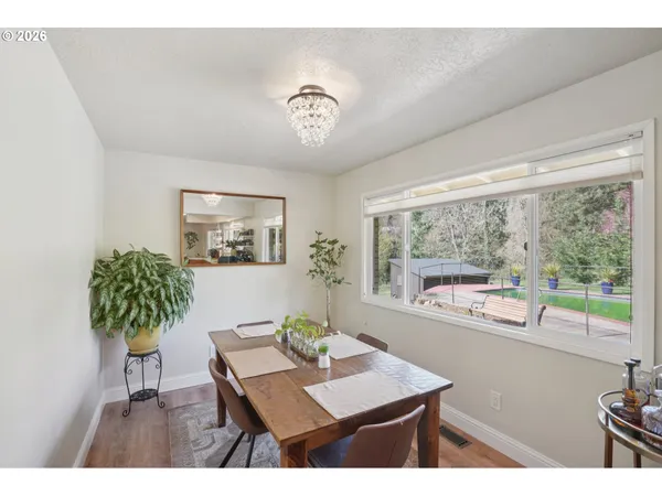 a living room with a large window