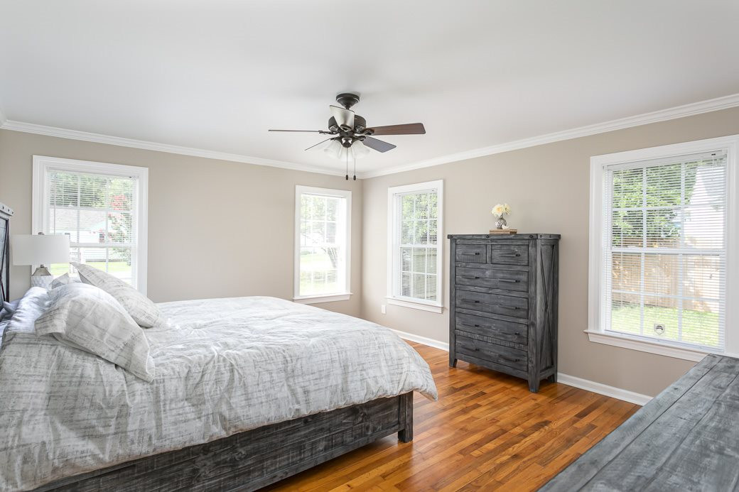 605 Brighton Road Raleigh, NC 27610 - Photo 5 of 10 Spacious master suite with ceiling fan and a large WALK-IN closet. The two additional secondary bedrooms also have large closets and a ceiling fan. Master Bedroom