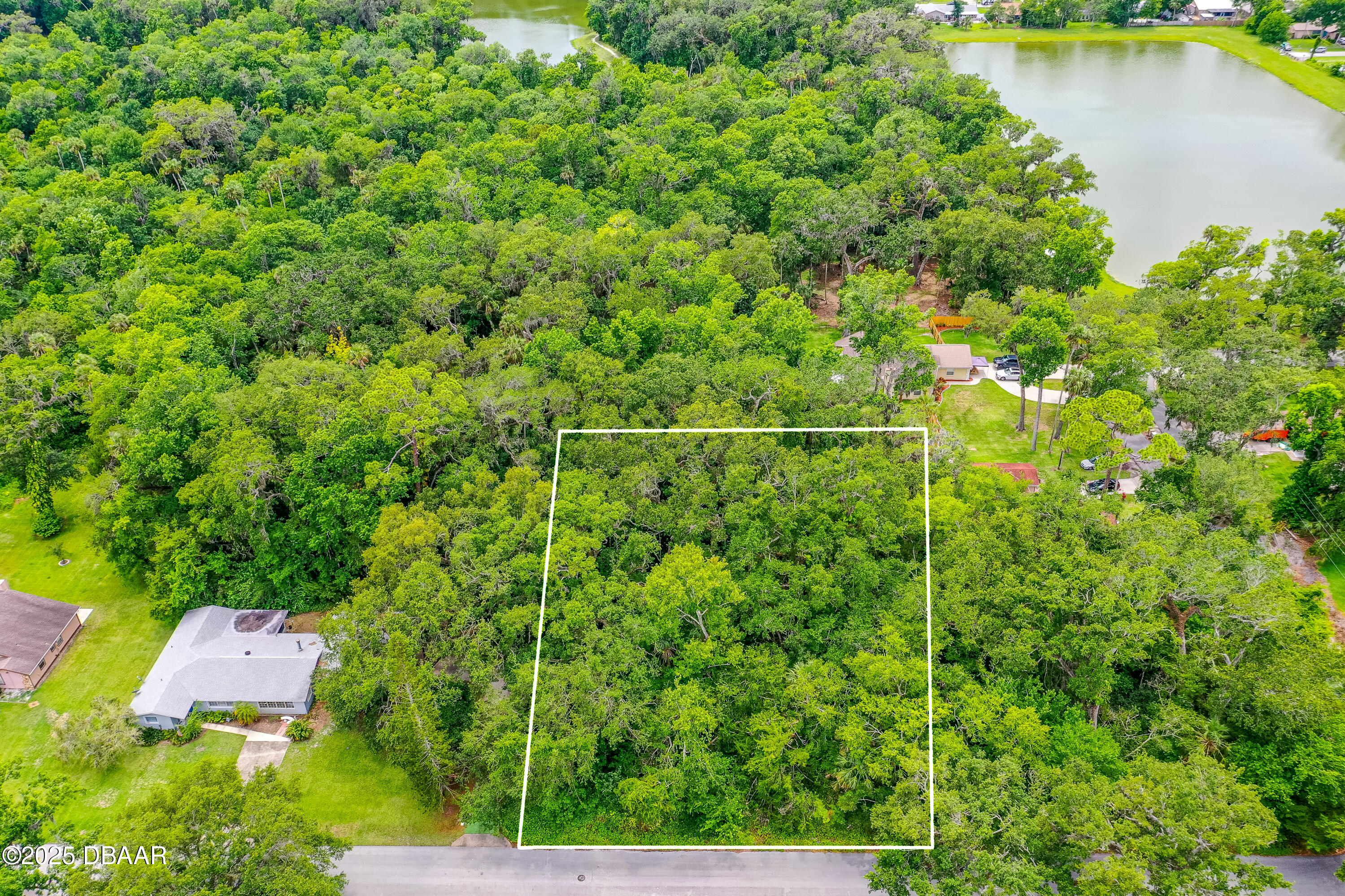 3 Timber Trail Holly Hill, FL 32174 - Photo 3 of 8 an aerial view of residential house with outdoor space and trees all around