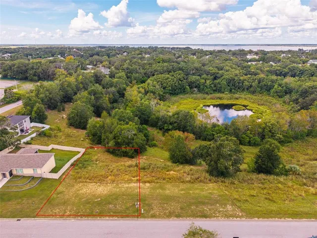 a view of a swimming pool with a yard