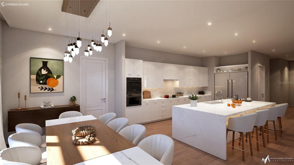 10009 Crisbert Ct Road, Unit 504E Orlando, FL 32836 - Photo 3 of 14 a living room with furniture a chandelier and a dining room