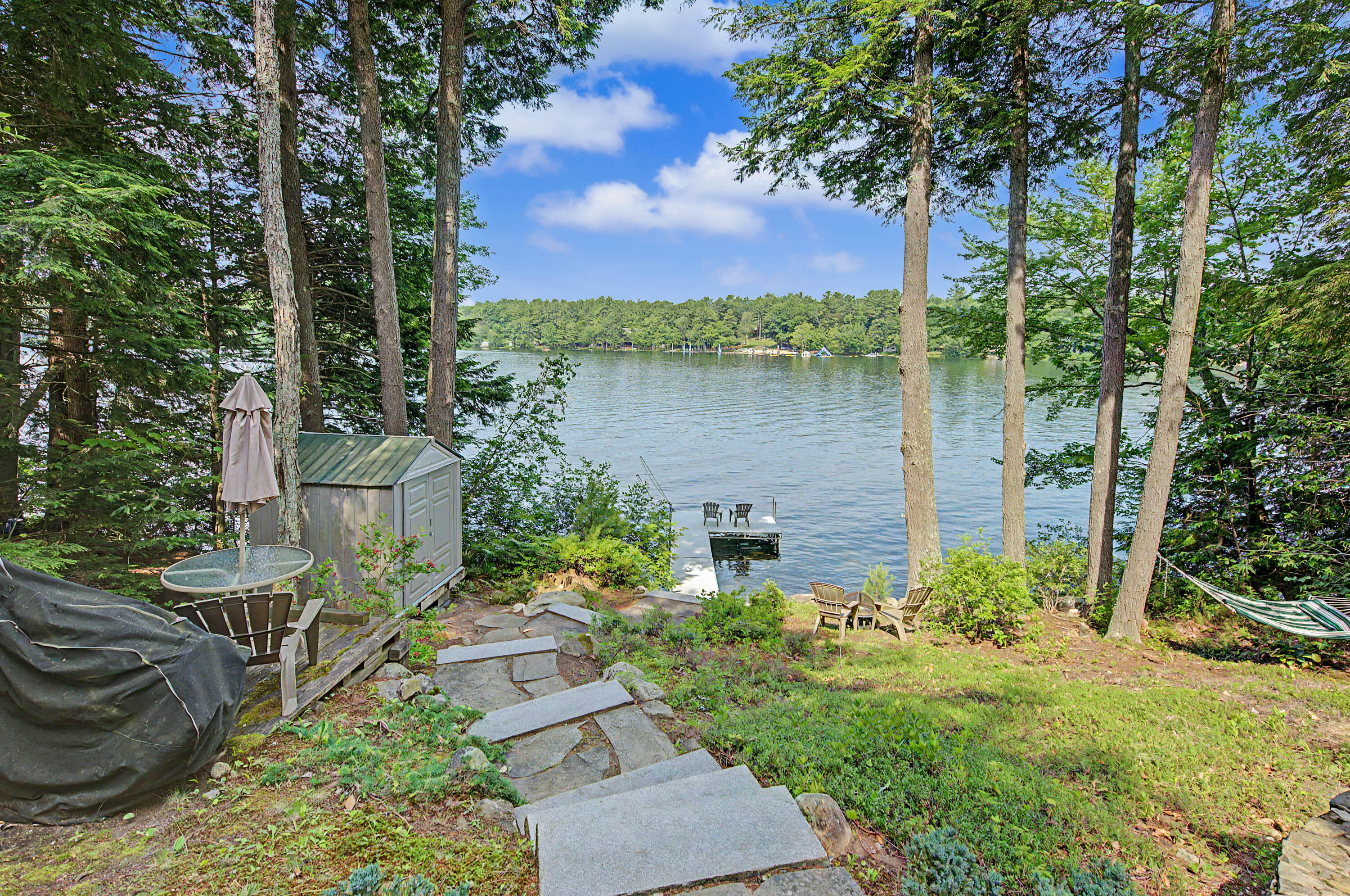 137 Coffee Pond Road Casco, ME 04015 - Photo 20 of 20 Custon granite walk way to Pond