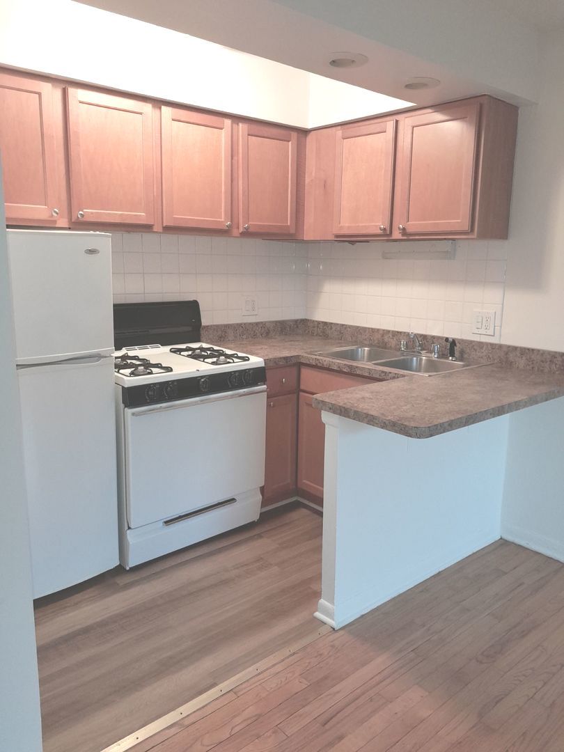 540 West Roscoe Street, Unit 382 Chicago, IL 60657 - Photo 5 of 13 a kitchen with a sink stove and cabinets