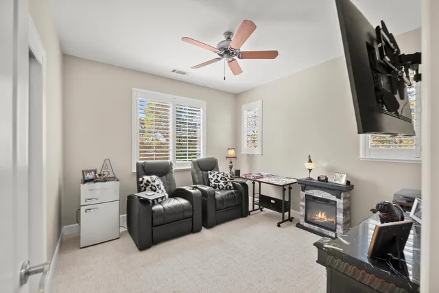 a view of outdoor space with seating