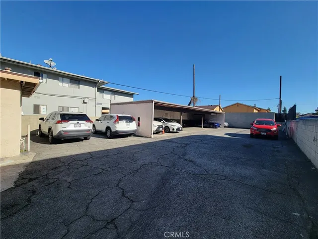 a car parked in front of a building