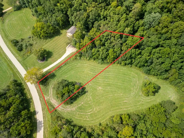 an aerial view of a residential houses with outdoor space