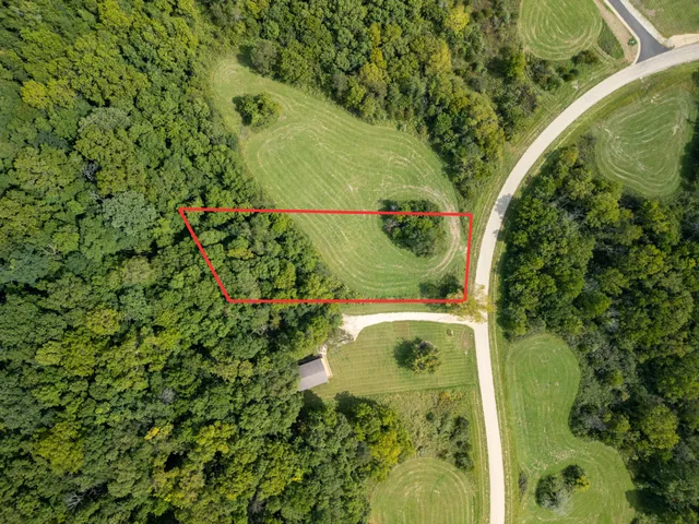 an aerial view of a residential houses