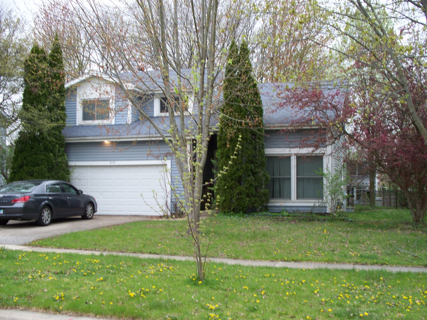 a view of a house with a back yard