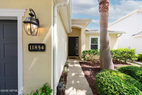 a view of a entryway door front of house
