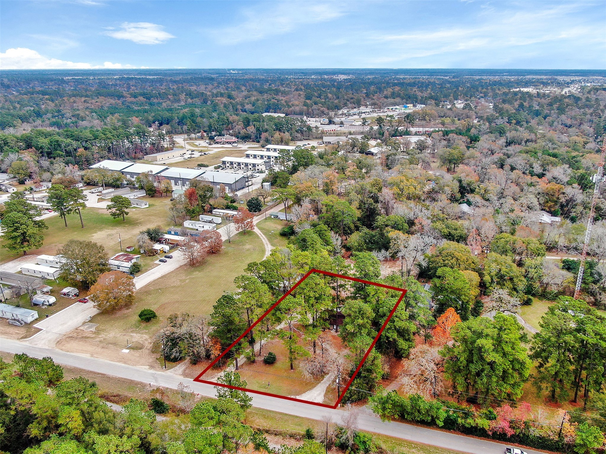 29806 Lazy Lane Spring, TX 77386 - Photo 20 of 22 an aerial view of residential building with green space