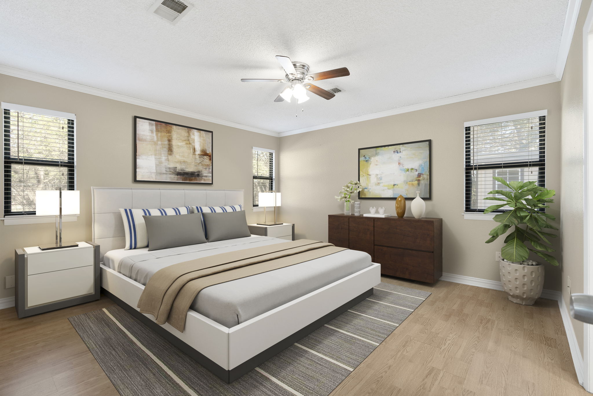 500 Grand Prairie Circle Dripping Springs, TX 78620 - Photo 4 of 40 a bedroom with a large bed and a chandelier