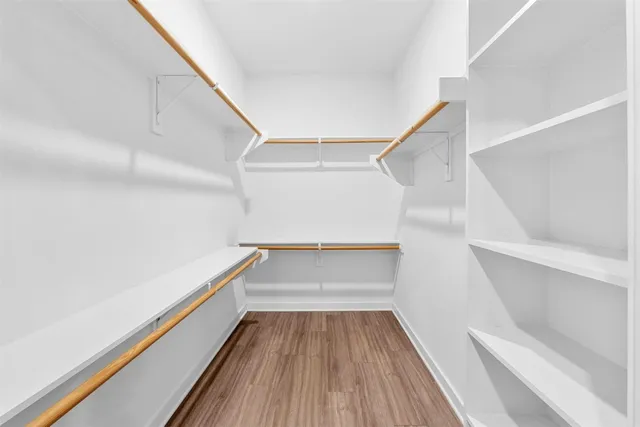 a view of entryway with wooden floor