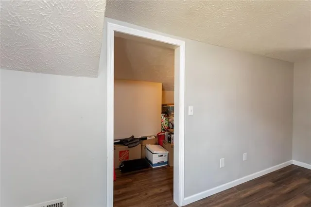 a room that has a bed in it