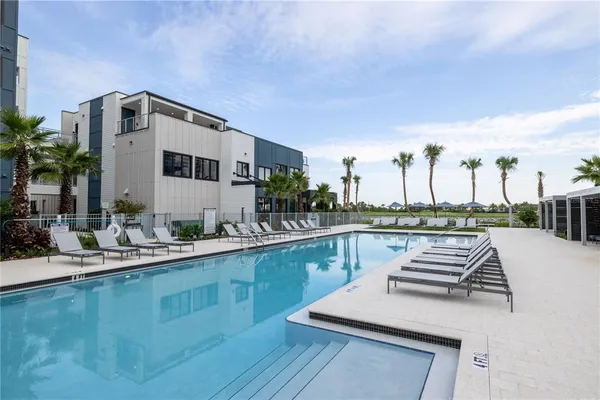 a outdoor view with a sitting space