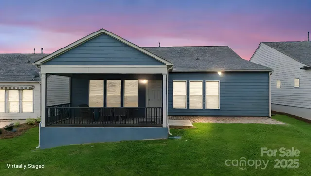 a house view with a garden space