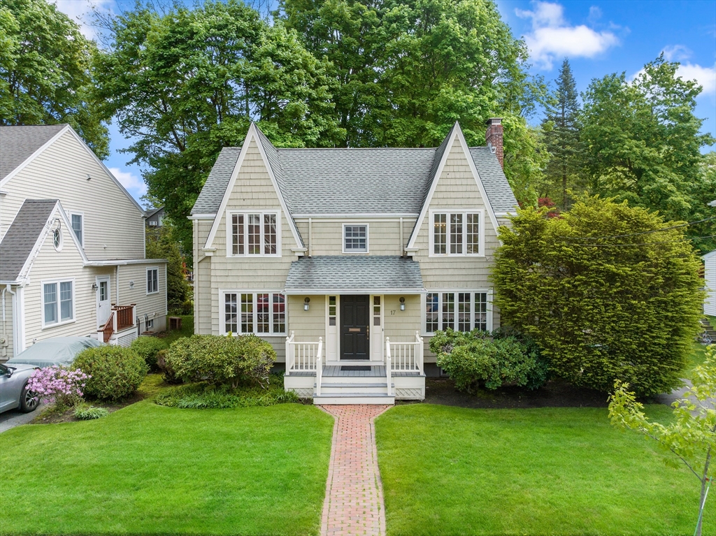 17 Charlotte Road Newton, MA 02459 - Photo 1 of 34 a front view of a house with garden