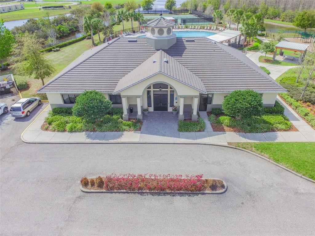 3620 Lefays Point Land O Lakes, FL 34638 - Photo 48 of 50 an aerial view of a house with a yard