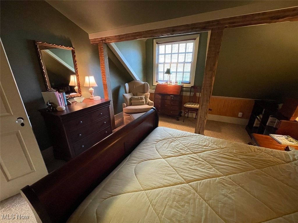 80725 Mallarnee Road Freeport, OH 43973 - Photo 21 of 29 Bedroom with carpet floors and vaulted ceiling