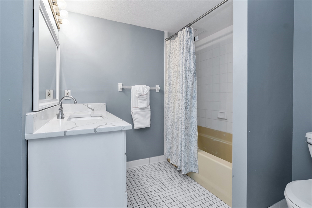 165 Cottage Street, Unit 711 Chelsea, MA 02150 - Photo 27 of 39 a bathroom with a sink a toilet and shower