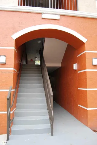 a close view of entryway