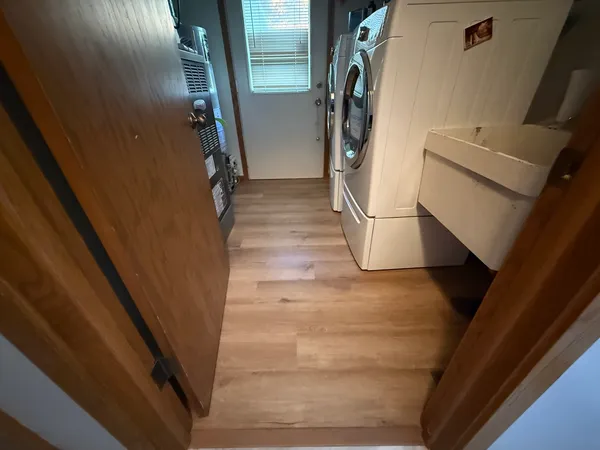 a view of an entryway with staircase