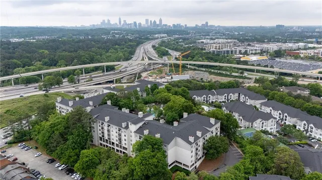 an aerial view of multiple house