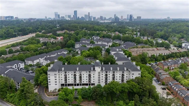 an aerial view of multiple house