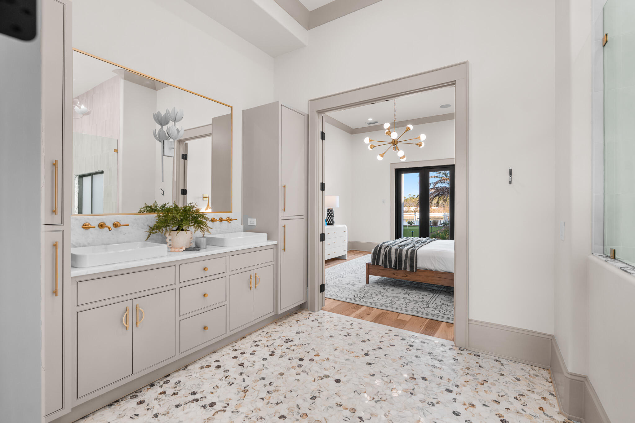 92 Quail Hollow Inlet Beach, FL 32461 - Photo 24 of 119 a en suite spacious bathroom with a double vanity sink and a mirror