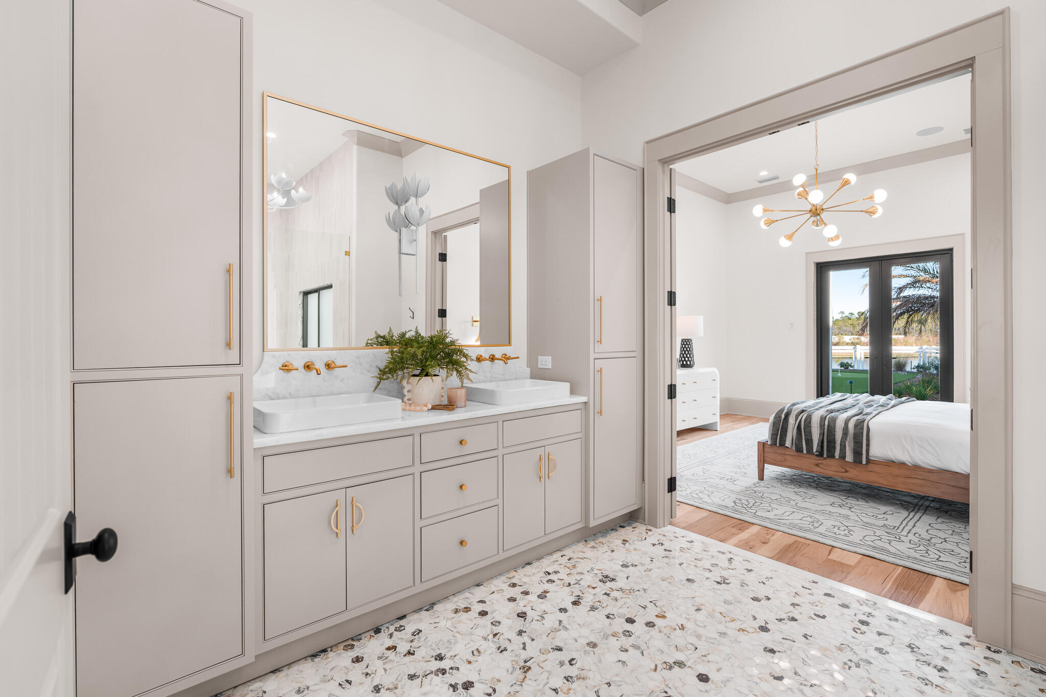 92 Quail Hollow Inlet Beach, FL 32461 - Photo 25 of 119 a spacious bathroom with a double vanity sink and a mirror