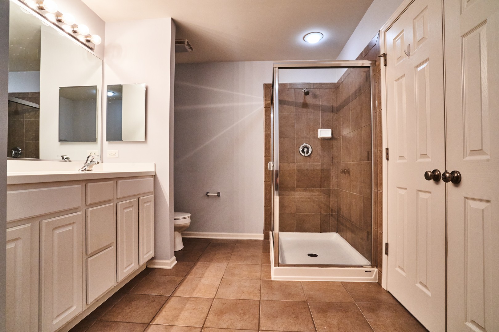 4114 Bethlehem Road Aurora, IL 60504 - Photo 20 of 28 a bathroom with a double vanity sink toilet and shower