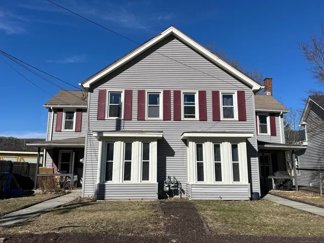a front view of a house