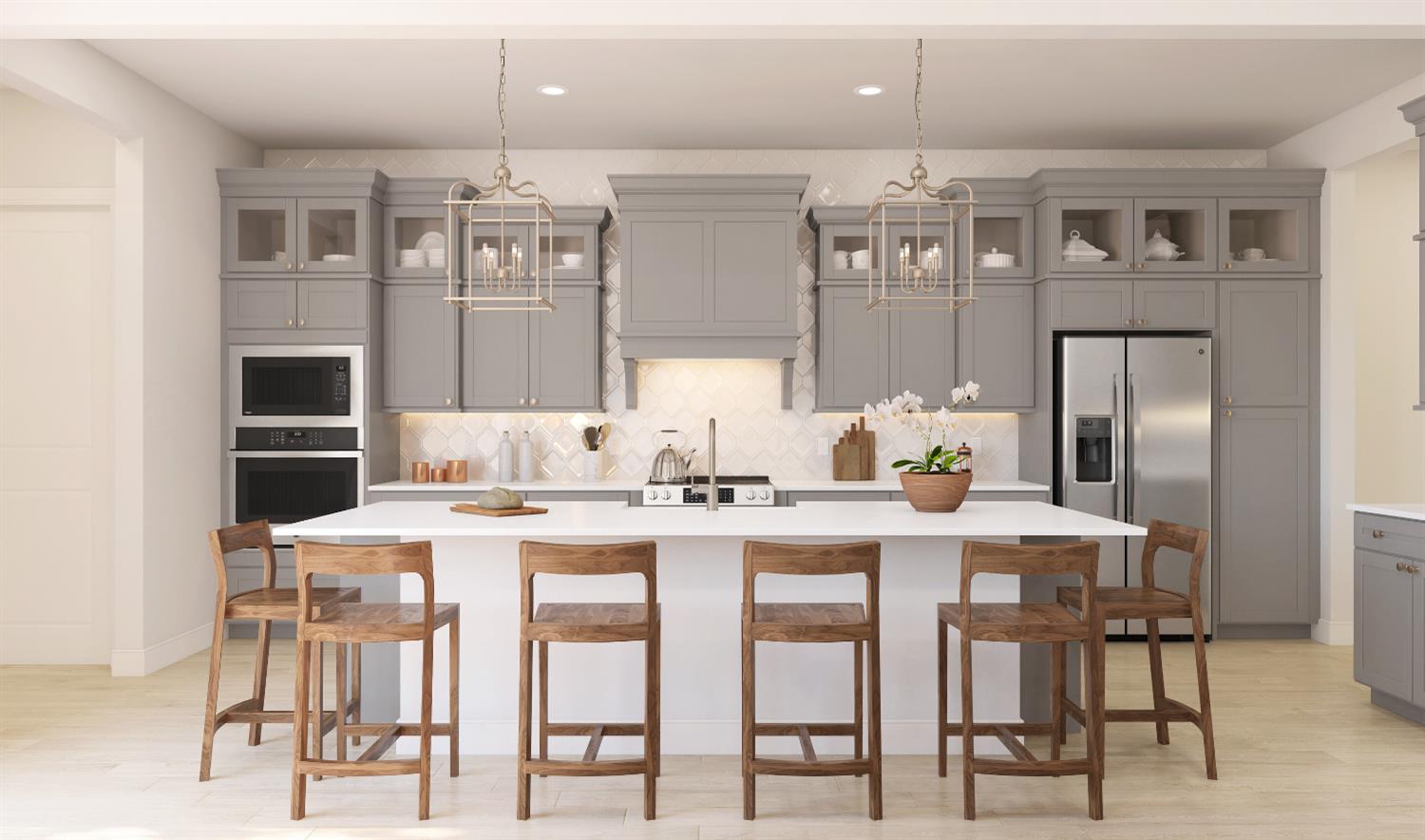 8110 Canyon Ridge Drive Friant, CA 93626 - Photo 3 of 18 a kitchen with a dining table chairs and refrigerator