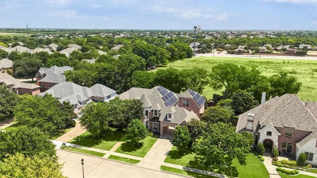 an aerial view of multiple house