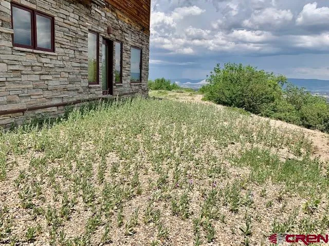 a view of a house in the snow yard