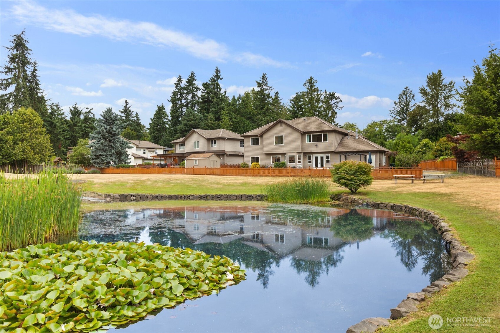 1514 232nd Place Southwest Bothell, WA 98021 - Photo 31 of 38 a view of a lake with a big yard