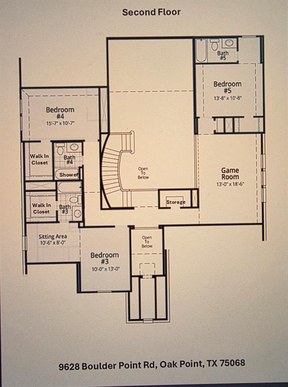 9628 Boulder Pt Road Oak Point, TX 75068 - Photo 35 of 35 Floor plan