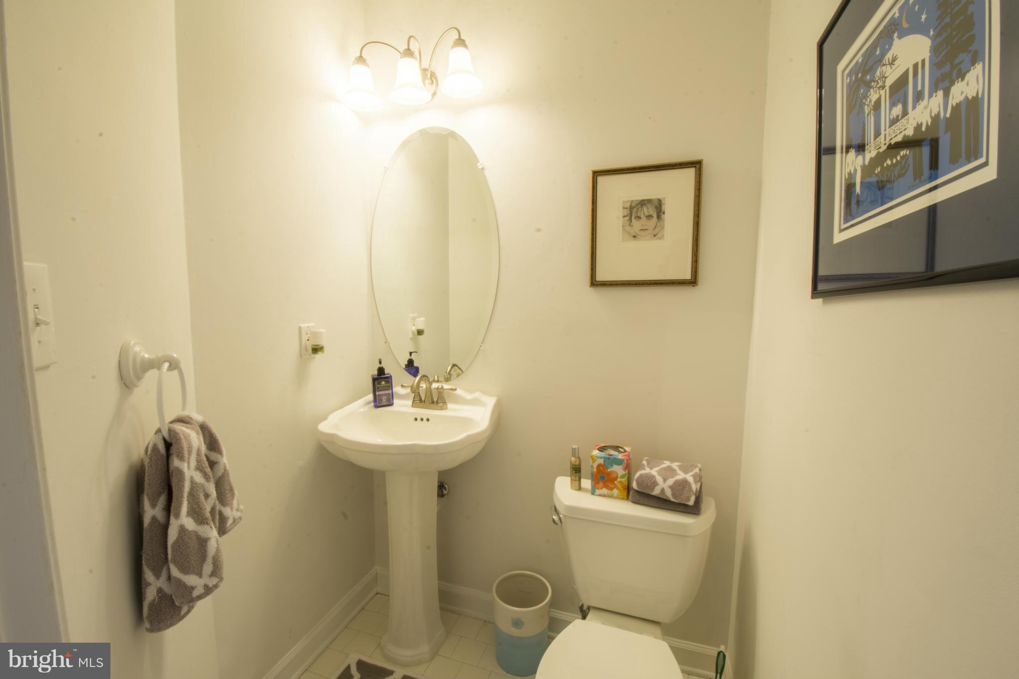 Half Bath on Lower Level