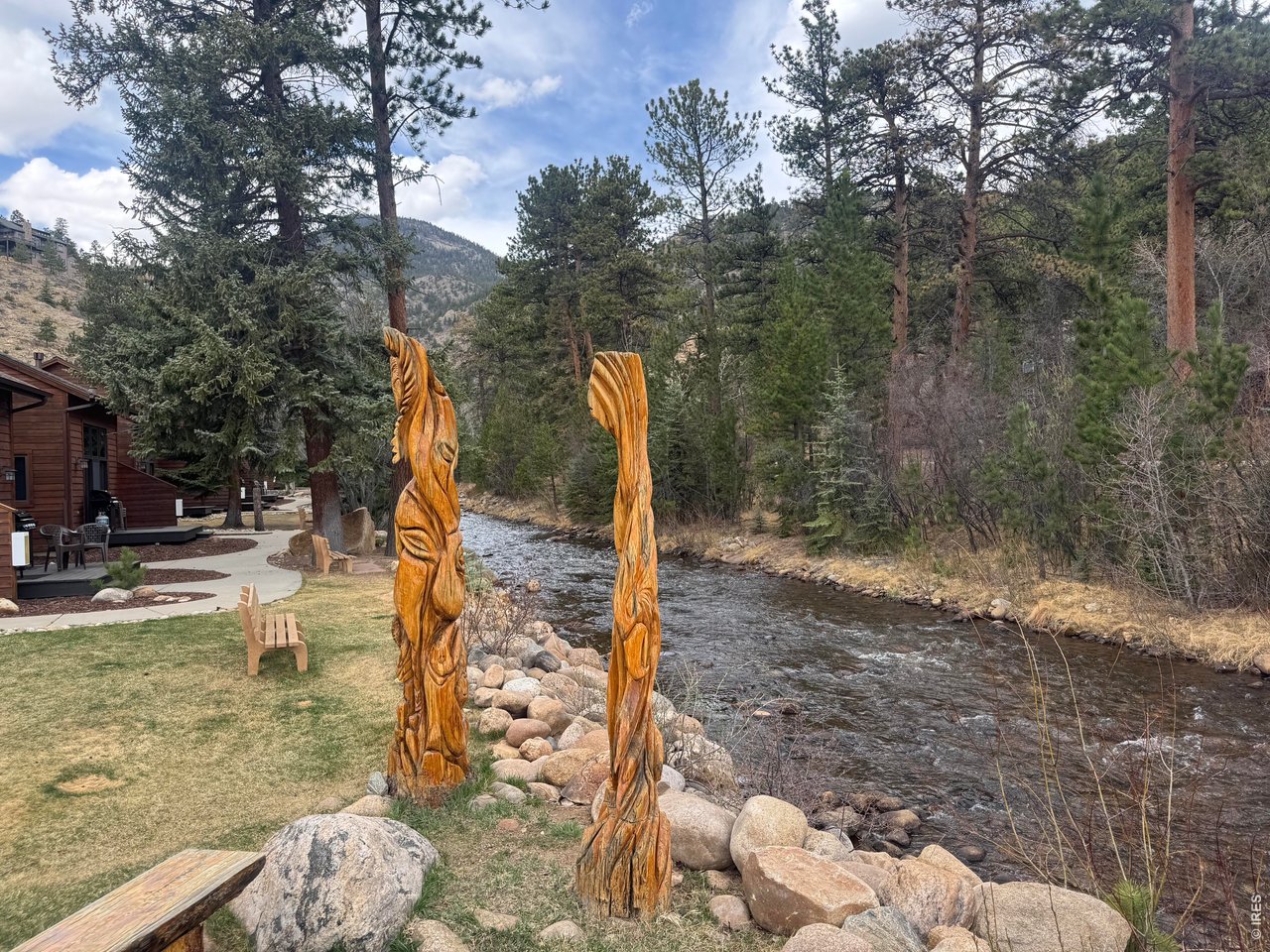2100 Fall River Road, Unit 4 Estes Park, CO 80517 - Photo 24 of 28 a view of a yard with swimming pool