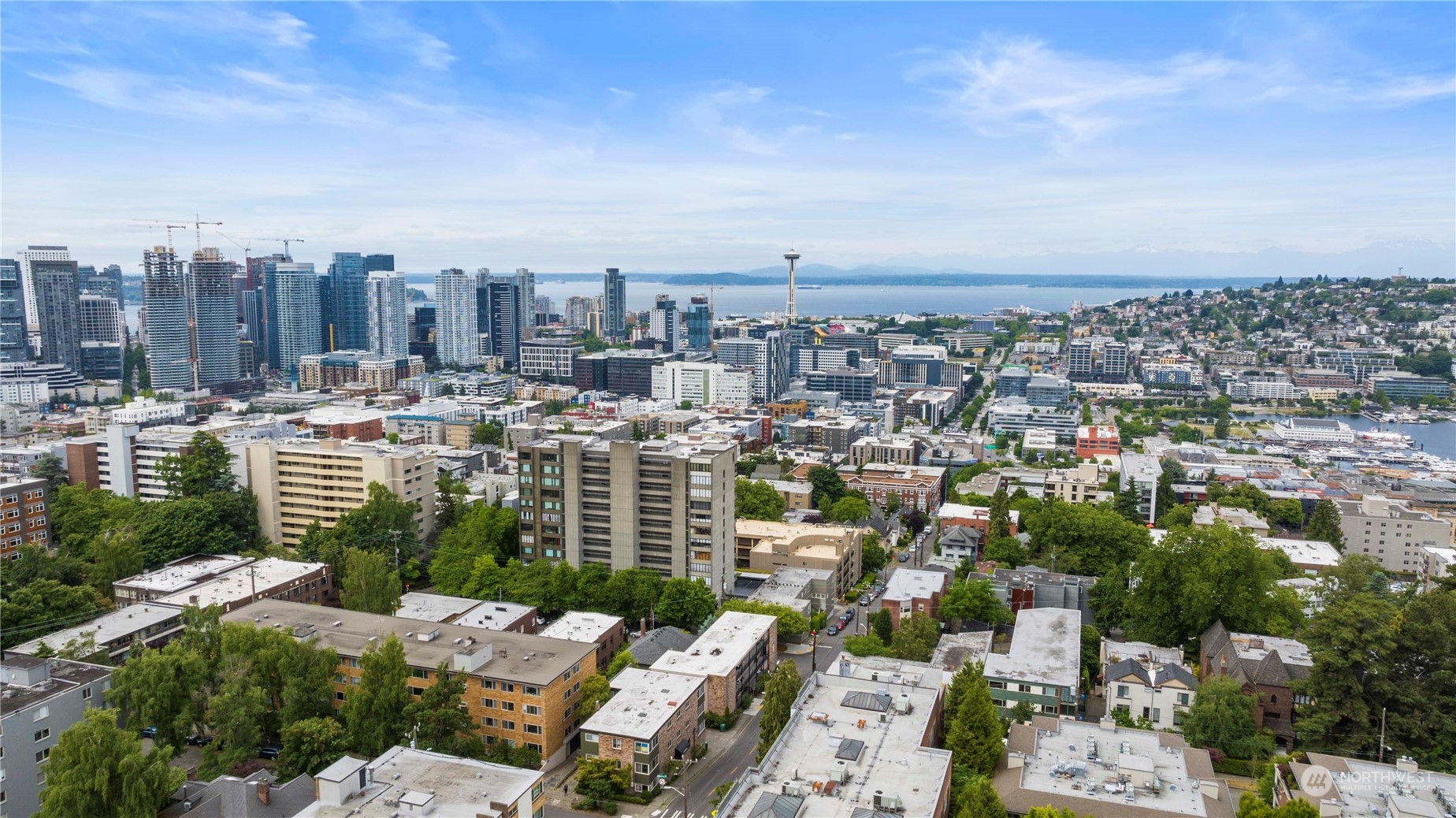 601 East Roy Street Seattle, WA 98102 - Photo 7 of 26 an aerial view of a city with lots of residential buildings