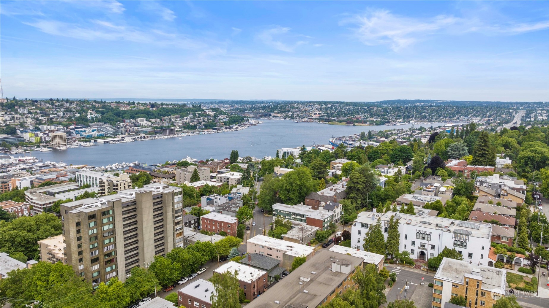 601 East Roy Street Seattle, WA 98102 - Photo 9 of 26 an aerial view of a city with lots of residential buildings