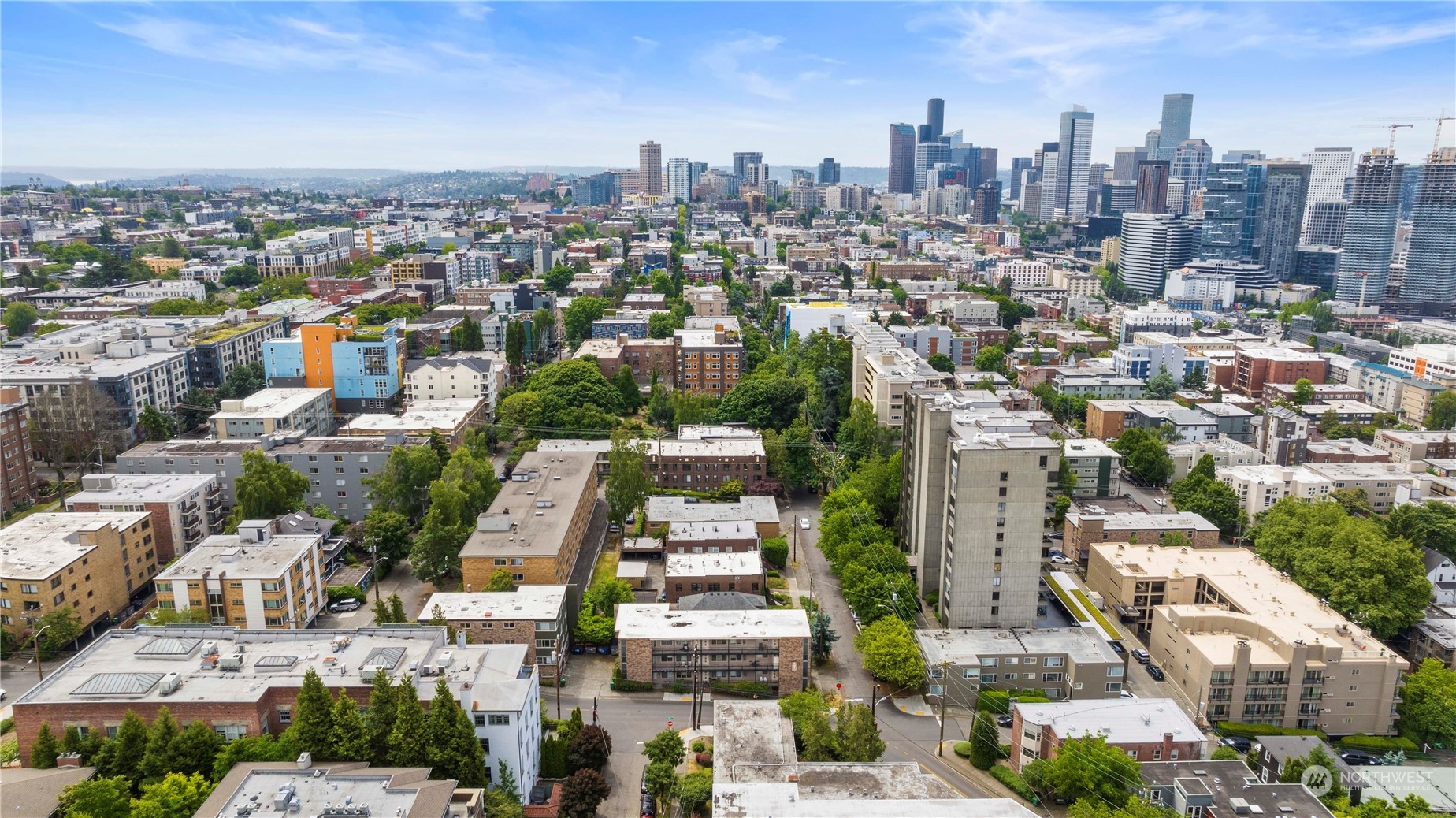601 East Roy Street Seattle, WA 98102 - Photo 10 of 26 an aerial view of a city with lots of residential buildings